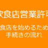 飲食店許可をとるための手続きの流れについて